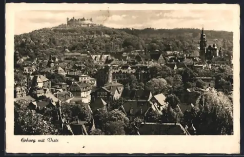 AK Coburg, Teilansicht mit Veste