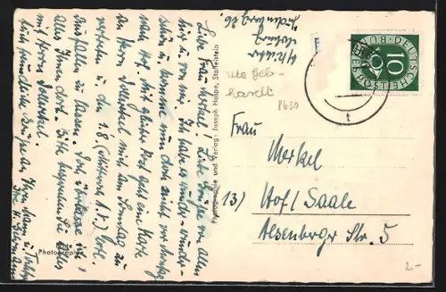 AK Coburg, Teilansicht mit Veste