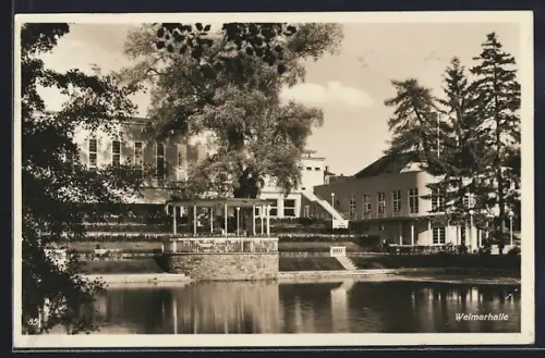 AK Weimar / Thür., Blick zur Weimarhalle