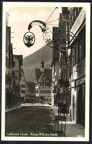 AK Bad Urach, Gasthaus zum Adler in der König-Wilhelm-Strasse