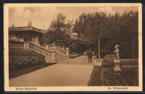 AK Berlin-Neukölln, Partie im Körnerpark