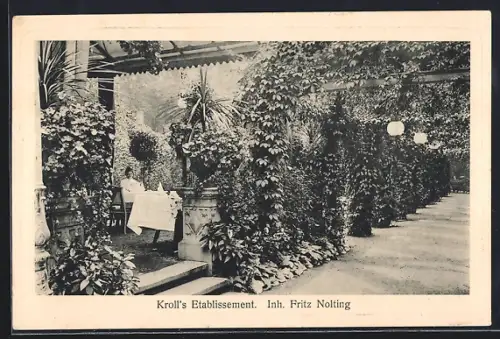 AK Berlin-Tiergarten, Krolls Etablissement, Inh. Fritz Nolting