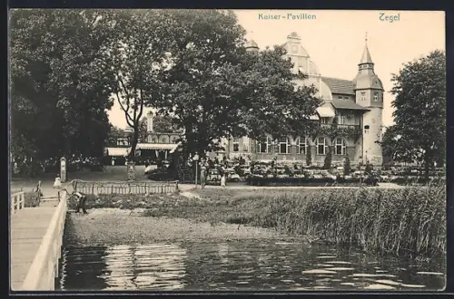 AK Berlin-Tegel, Kaiser-Pavillon mit Garten