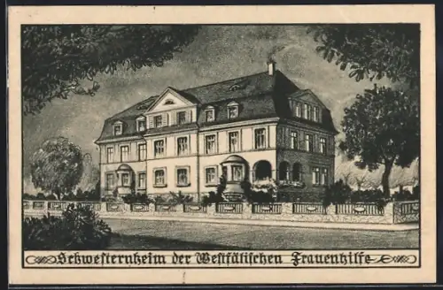 AK Soest, Blick auf das Schwesternheim der Westfälischen Frauenhilfe