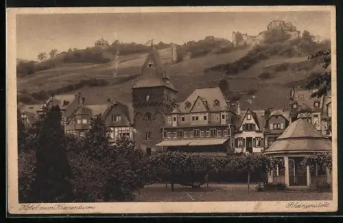 AK Bacharach, Partie am Hotel zum Kranenturm