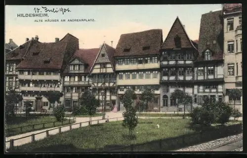 AK Hildesheim, Alte Häuser am Andreasplatz