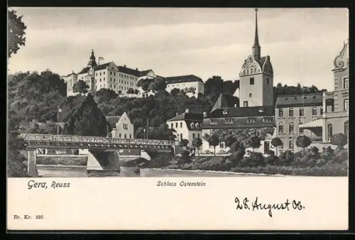 Künstler-AK Gera /Reuss, Schloss Osterstein