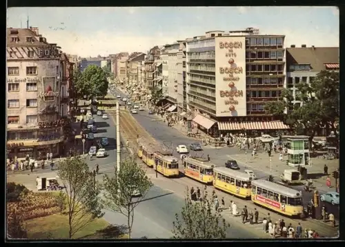 AK Köln am Rhein, Hohenzollern-Ring mit Strassenbahnen