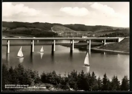 AK Biggesee /Sauerland, Dumicketalbrücke u. Talbrücke Sondern