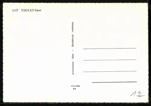 AK Tholey /Saar, Totalansicht mit Kirche aus der Vogelschau