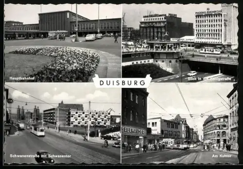 AK Duisburg, Hauptbahnhof, Schwanenstrasse mit Schwanentor
