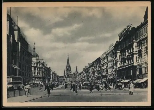 AK Berlin-Charlottenburg, Tauentzienstrasse mit Kirche