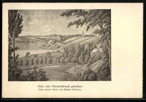 AK Kiel, Panorama von Düsternbrook aus gesehen