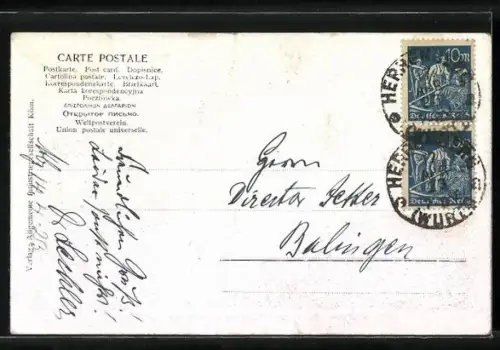 AK Stettin, Oberpostdirektion am Paradeplatz