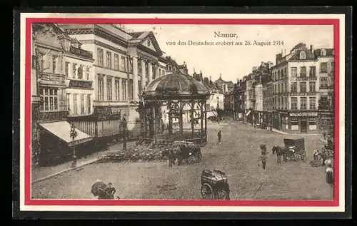 AK Namur, Ortspartie mit Geschäften