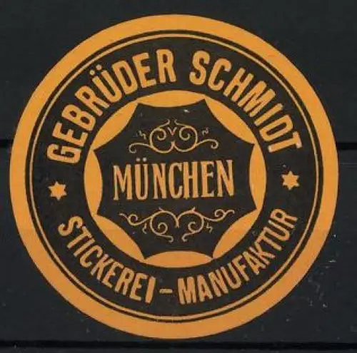 Reklamemarke München, Gebrüder Schmidt Stickerei-Manufaktur, Ornamente