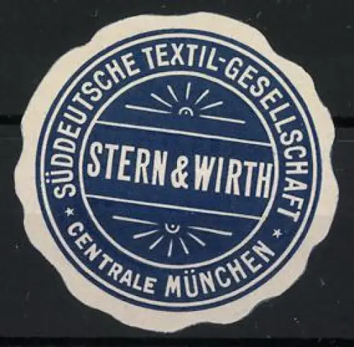 Reklamemarke München, STERN & WIRTH, Süddeutsche Textil-Gesellschaft