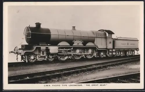 AK Englische Eisenbahn Nr. 111, G.W.R. Pacific Type Locomotive The Great Bear