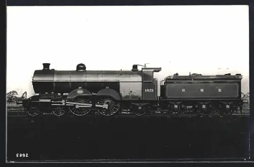 Foto-AK Englische Eisenbahn, Lokomotive No. 1421 der G. N. R.