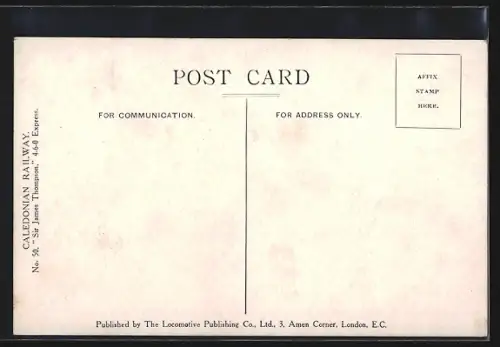 AK Englische Eisenbahn-Lokomotive No. R-50 Sir James Thompson der Caledonian Railway