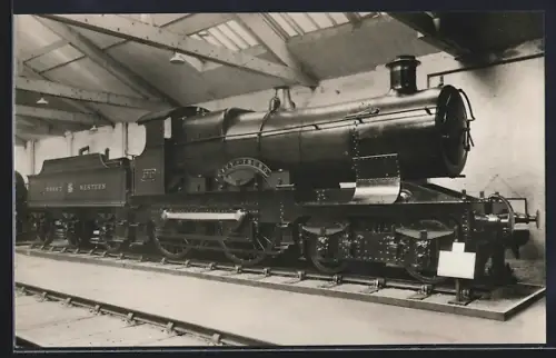 Foto-AK Englische Eisenbahn, Lokomotive No. 3717 der Great Western Railway