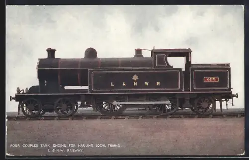 AK Lokomotive No. 528 der L. & N. W. R., Englische Eisenbahn