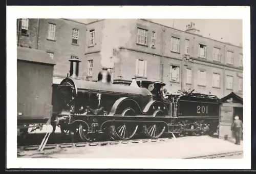 Foto-AK Englische Eisenbahn, Lokomotive No. 201