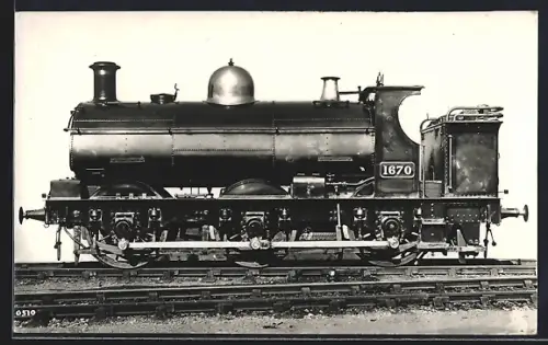 Foto-AK Englische Eisenbahn, Lokomotive No. 1670