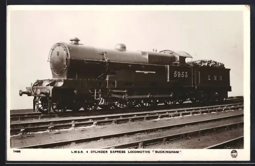 AK Englische Eisenbahn-Lokomotive No. 5953 Buckingham, L.M.S.R.