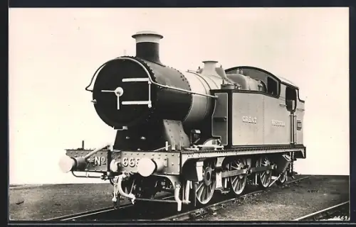 Foto-AK Englische Eisenbahn, Lokomotive No. 668 der Great Western Railway
