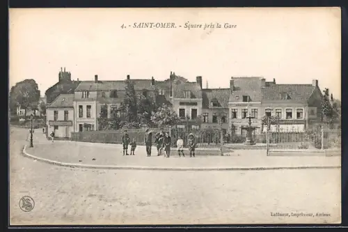 AK Saint-Omer, Square près la Gare