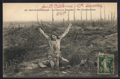 AK Neuve Chapelle, Le Christ des Tranchées