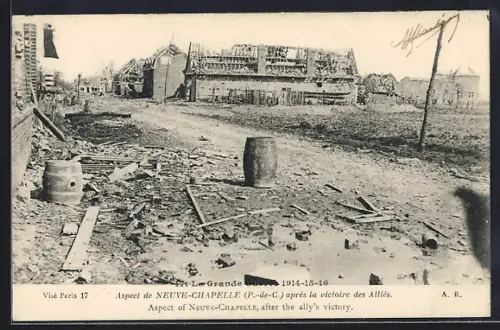 AK Neuve-Chapelle /P.-de-C., Une vue après la victoire des Alliés