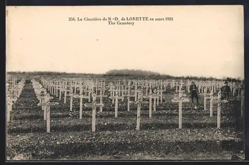 AK Lorette, Le Cimetière de N.-D. de Lorette 1921