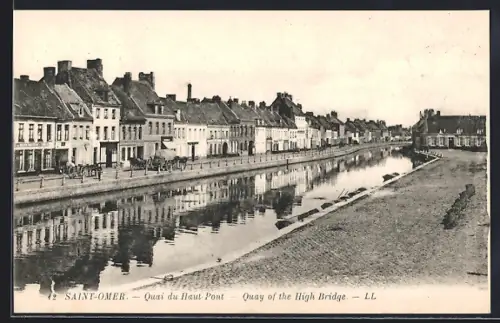 AK Saint-Omer, Quai du Haut-Pont