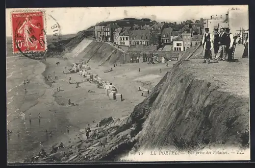 AK Le Portel, Vue prise des Falaises