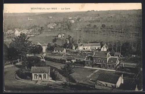 AK Montreuil-sur-Mer, La Gare, Bahnhof