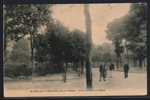 AK St-Pol-sur-Ternoise /Pas-de-Calais, Promenade de la Gare