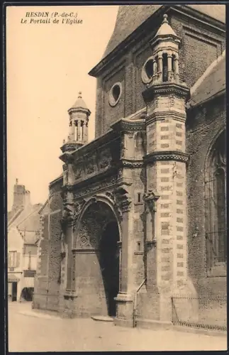 AK Hesdin /P.-de-C., Le Portrait de l`Eglise