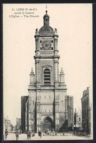 AK Lens /P.-de-C., L`Eglise avant la Guerre
