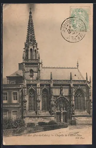AK Monument-sur-Mer /Pas-de-Calais, Chapelle de l`Hôtel-Dieu