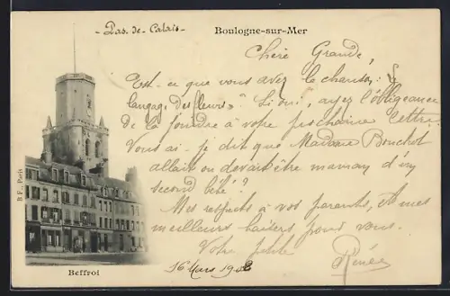 AK Boulogne-sur-Mer, Beffroi