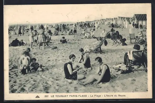 AK Le Touquet-Paris-Plage, Le Plage, L`heure du Repos