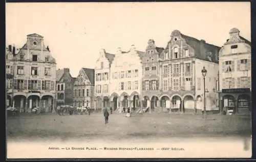AK Arras, La Grande Place, Maisons Hispano-Flamandes