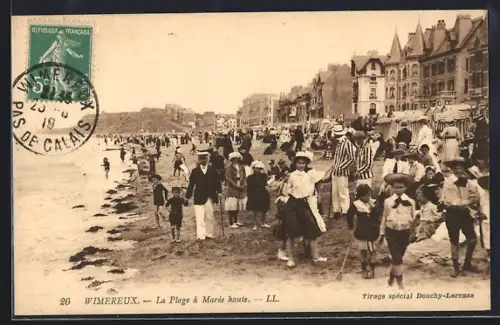 AK Wimereux, La Plage à Marée haute
