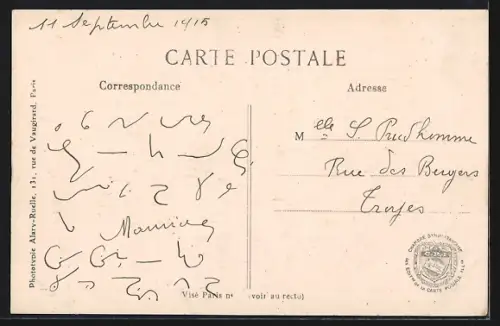 AK Berthonval /P.-de-C., La ferme-école bombardée