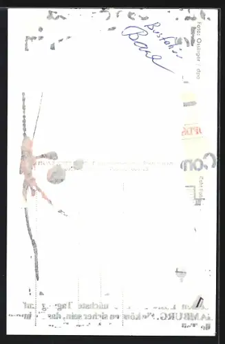 AK Schauspieler Hardy Krüger im Porträt mit Autograph