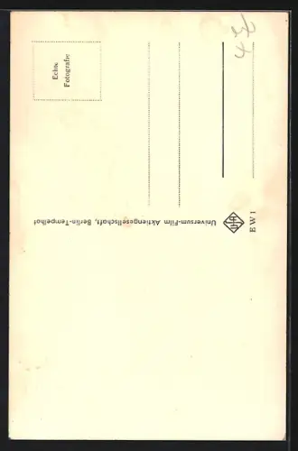 AK Schauspieler Ernst Waldow im Porrät mit Autograph