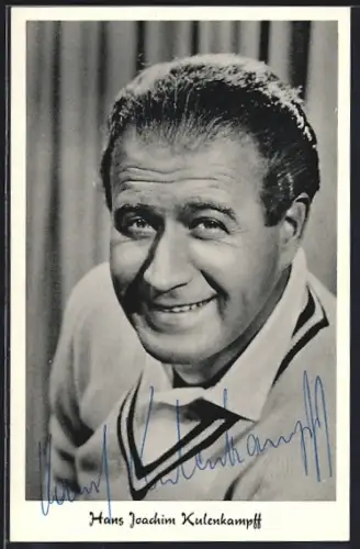 AK Schauspieler Hans Joachim Kulenkampff im Porträt mit Autograph