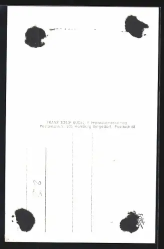 AK Schauspieler Joachim Fuchsberger in die Kamera blickend mit Autograph